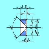 ５φ凹レンズ用押しネジ